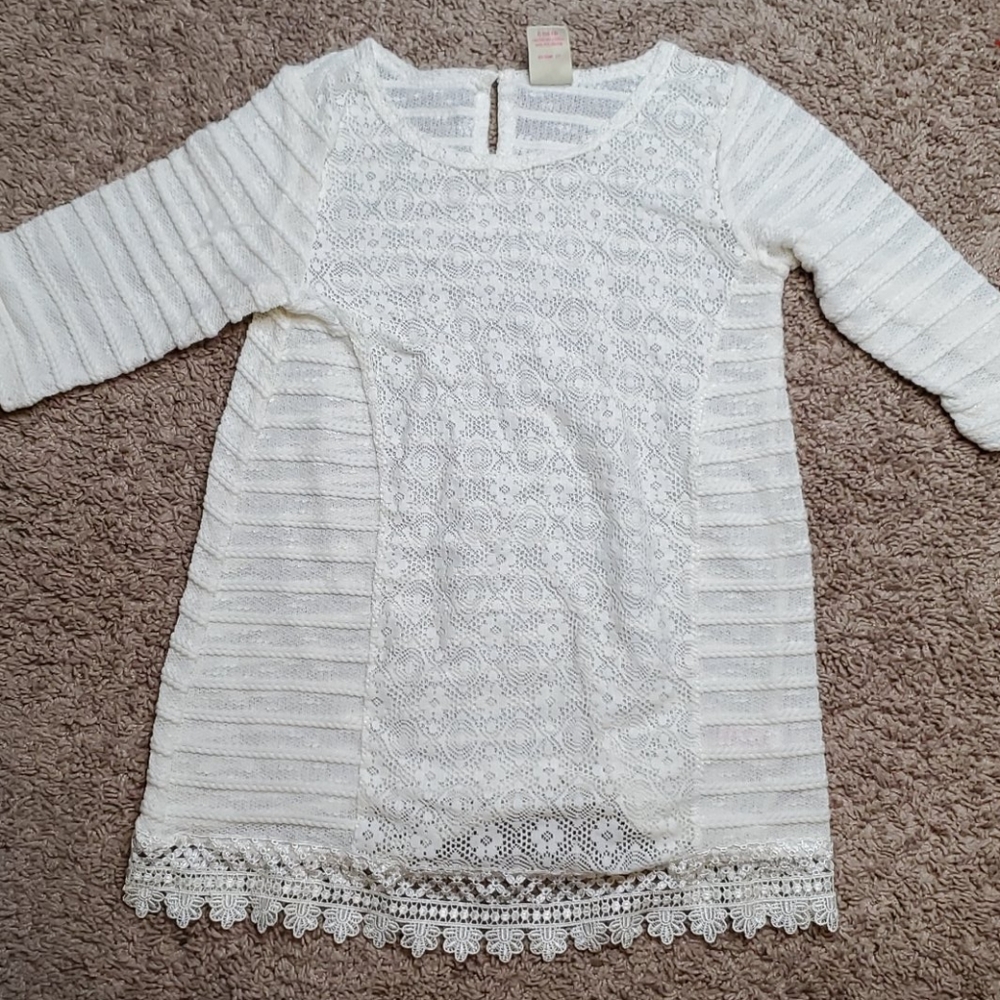 Faded glory cream dress